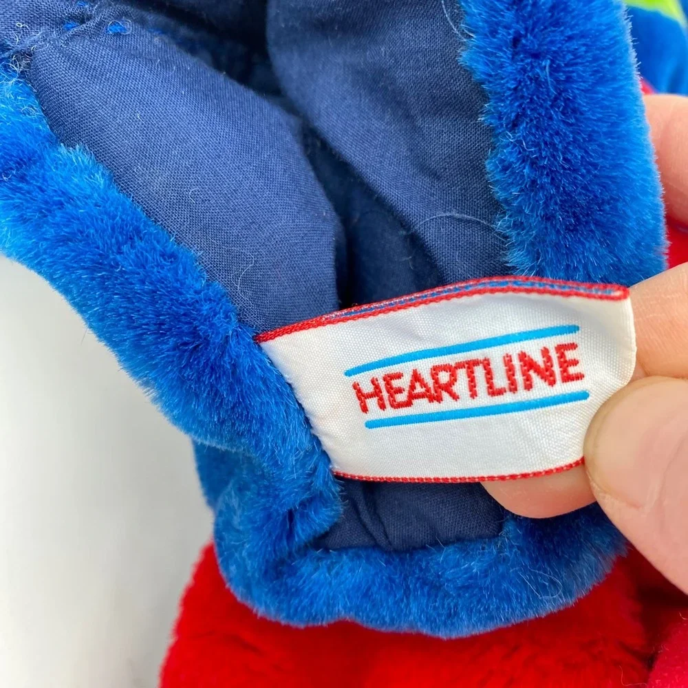 Vintage Heartline Parrot Hand Puppet Plush‎ 1986 Korea Bird Blue Kids Toy